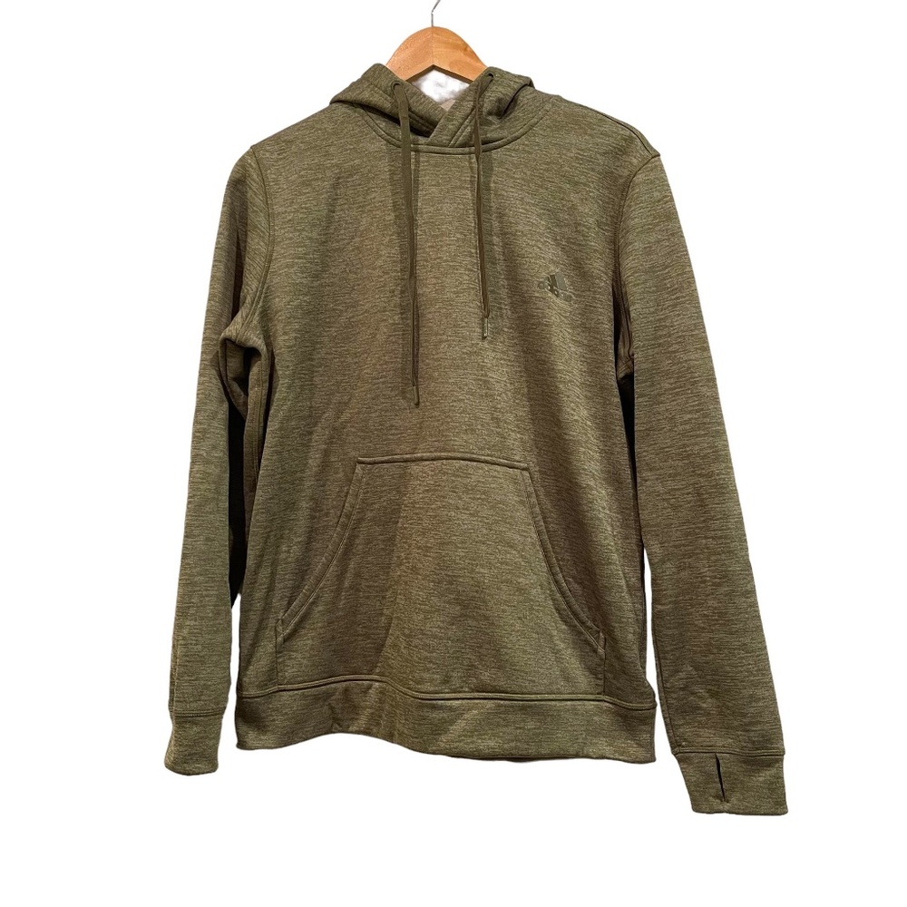 Adidas Women’s Climawarm Hoodie Sweater Green Long Sleeve Breathable, Size Large